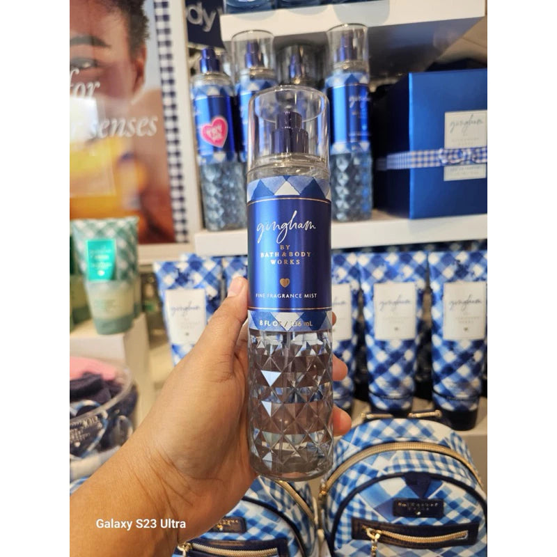 Bath and bodyworks Gingham Blue