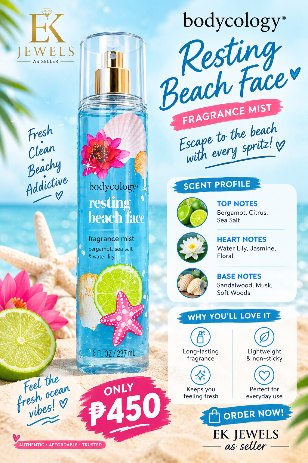 Bodycology Beach Resting Face 237ml